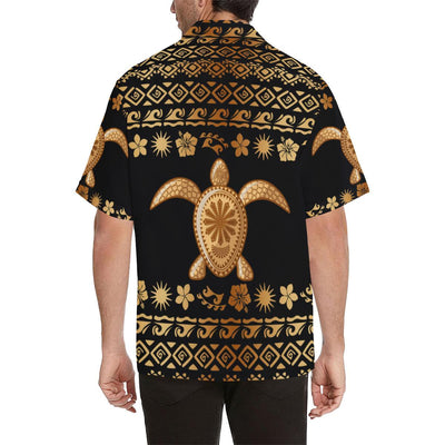 Tribal Sea turtle Polynesian Hawaiian Men's All Over Print V-Neck Shirt (Model T58)