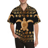 Tribal Sea turtle Polynesian Hawaiian Men's All Over Print V-Neck Shirt (Model T58)