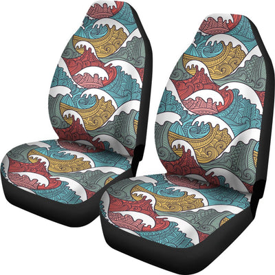 Tribal Wave Pattern Print Universal Fit Car Seat Covers