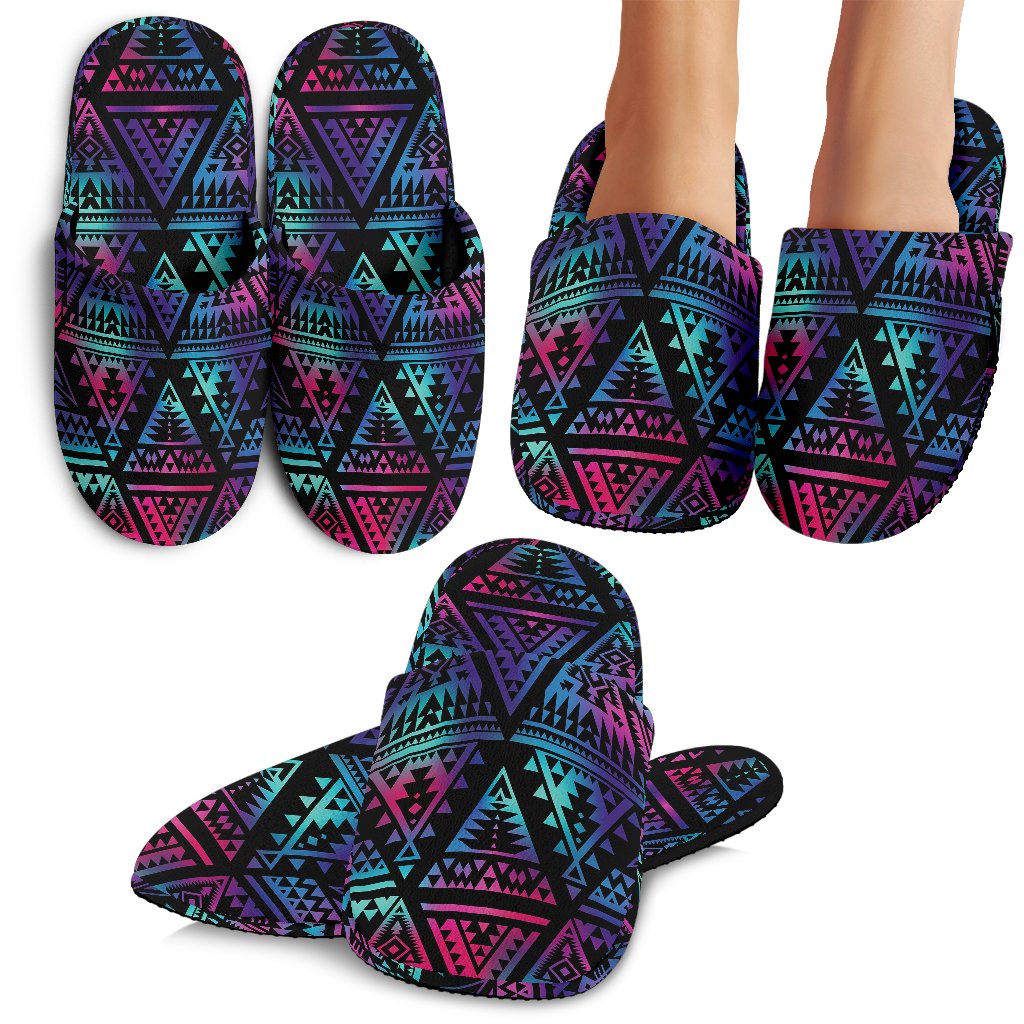 Tribal ztec Dark Multicolor Slippers