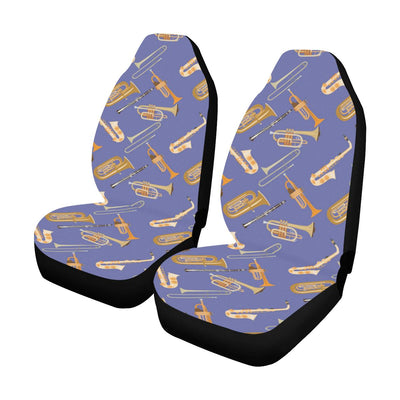 Trombone Pattern Print Design 02 Car Seat Covers (Set of 2)-JORJUNE.COM