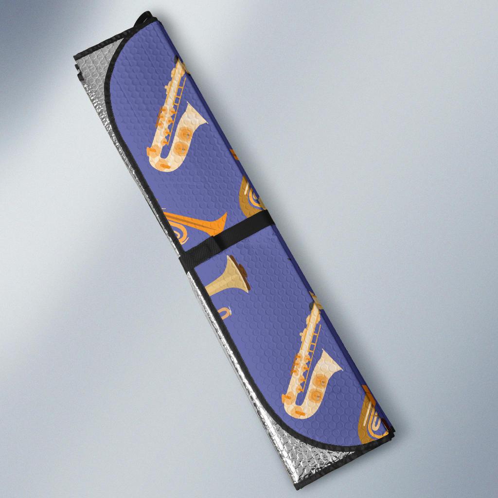 Trombone Pattern Print Design 02 Car Sun Shades-JORJUNE.COM