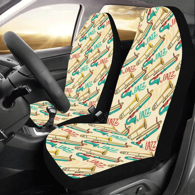 Trombone Pattern Print Design 03 Car Seat Covers (Set of 2)-JORJUNE.COM
