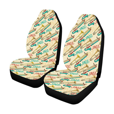 Trombone Pattern Print Design 03 Car Seat Covers (Set of 2)-JORJUNE.COM