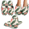 Tropical Flower Palm Leaves Slippers