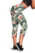 Tropical Flower Palm Leaves Women Capris