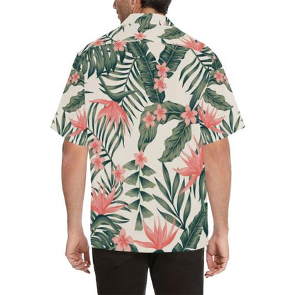 Tropical Flower Palm Men Hawaiian Shirt