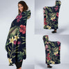 Tropical Flower Pattern Hooded Blanket-JORJUNE.COM