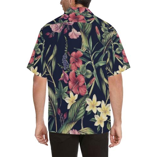 Tropical Flower Pattern Men Hawaiian Shirt