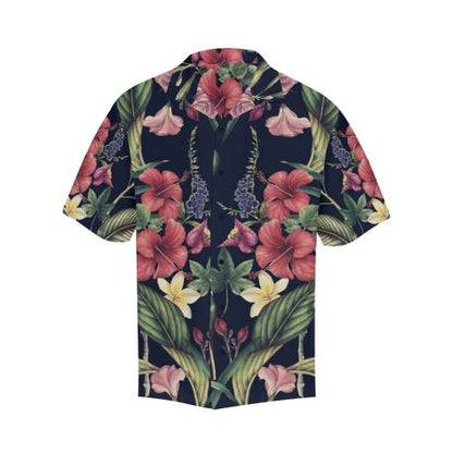 Tropical Flower Pattern Men Hawaiian Shirt