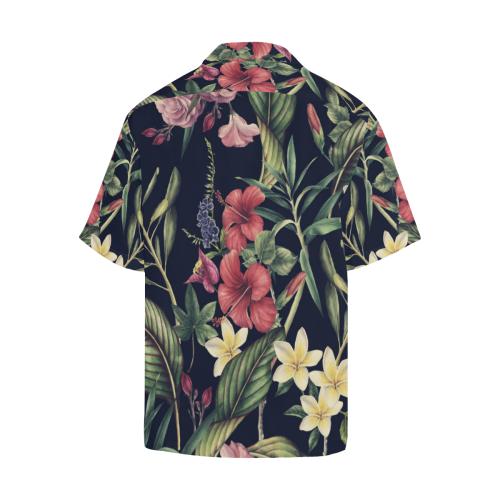 Tropical Flower Pattern Men Hawaiian Shirt