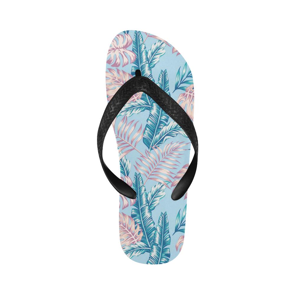 Tropical Flower Pattern Print Design TF01 Flip Flops-JorJune