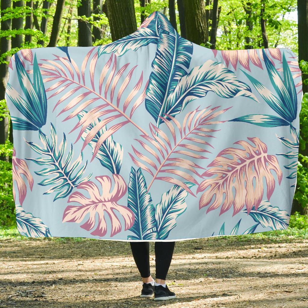 Tropical Flower Pattern Print Design TF01 Hooded Blanket-JORJUNE.COM