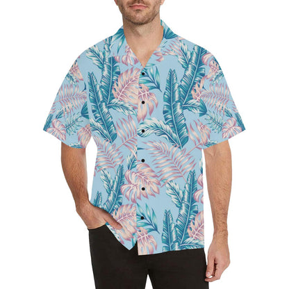 Tropical Flower Pattern Print Design TF01 Men Hawaiian Shirt-JorJune