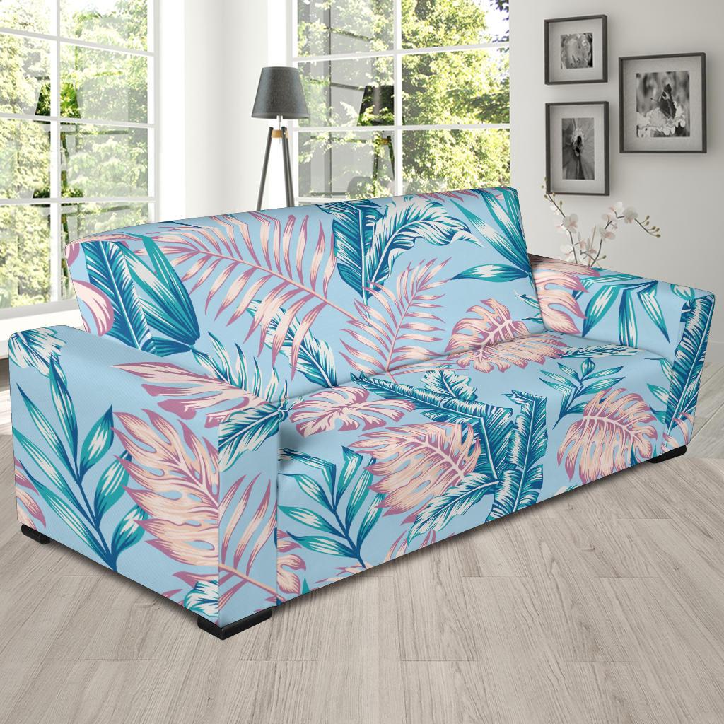 Tropical Flower Pattern Print Design TF01 Sofa Slipcover-JORJUNE.COM