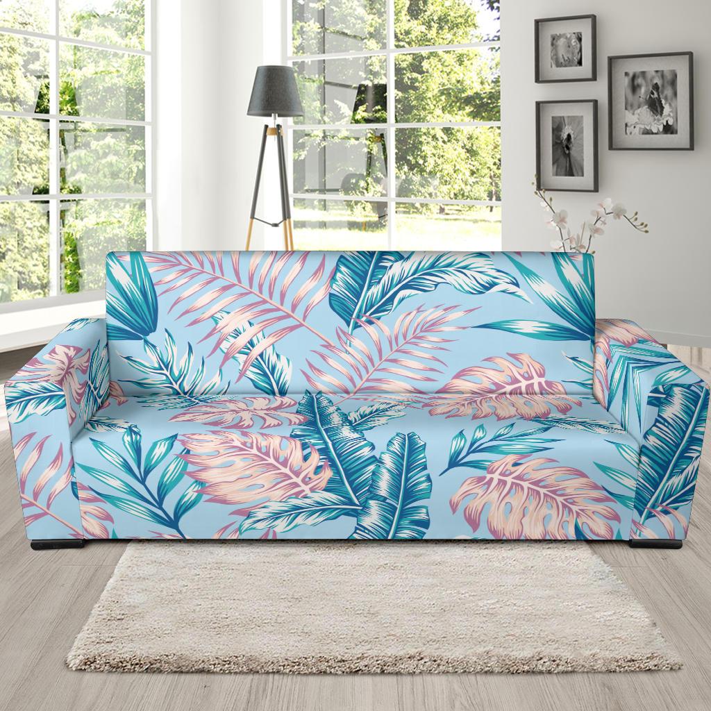 Tropical Flower Pattern Print Design TF01 Sofa Slipcover-JORJUNE.COM
