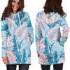 Tropical Flower Pattern Print Design TF01 Women Hoodie Dress