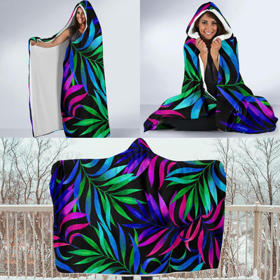 Tropical Flower Pattern Print Design TF010 Hooded Blanket-JORJUNE.COM