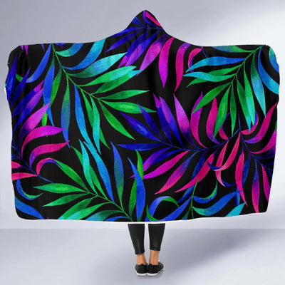 Tropical Flower Pattern Print Design TF010 Hooded Blanket-JORJUNE.COM