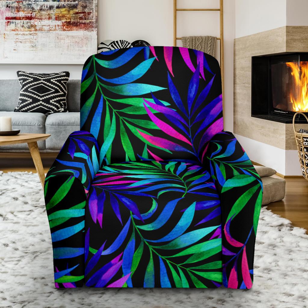 Tropical Flower Pattern Print Design TF010 Recliner Slipcover-JORJUNE.COM