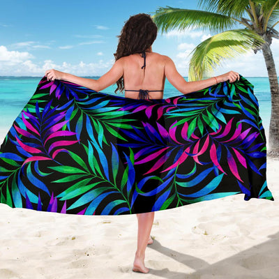 Tropical Flower Pattern Print Design TF010 Sarong Pareo Wrap-JORJUNE.COM