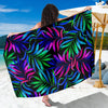 Tropical Flower Pattern Print Design TF010 Sarong Pareo Wrap-JORJUNE.COM