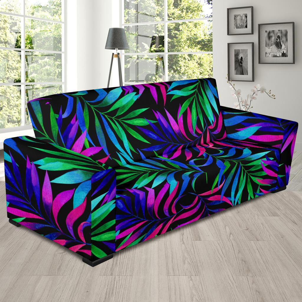 Tropical Flower Pattern Print Design TF010 Sofa Slipcover-JORJUNE.COM