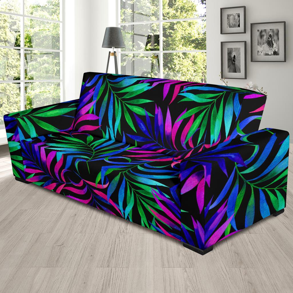 Tropical Flower Pattern Print Design TF010 Sofa Slipcover-JORJUNE.COM