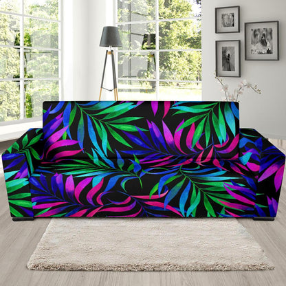 Tropical Flower Pattern Print Design TF010 Sofa Slipcover-JORJUNE.COM