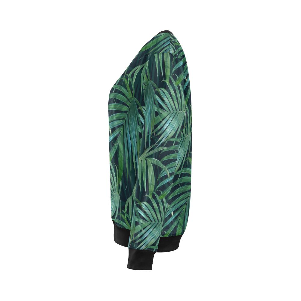 Tropical Flower Pattern Print Design TF011 Women Long Sleeve Sweatshirt-JorJune