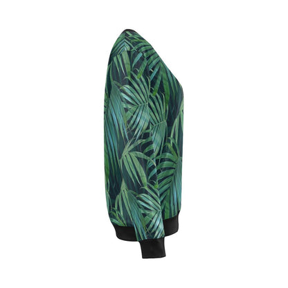 Tropical Flower Pattern Print Design TF011 Women Long Sleeve Sweatshirt-JorJune