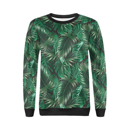 Tropical Flower Pattern Print Design TF012 Women Long Sleeve Sweatshirt-JorJune