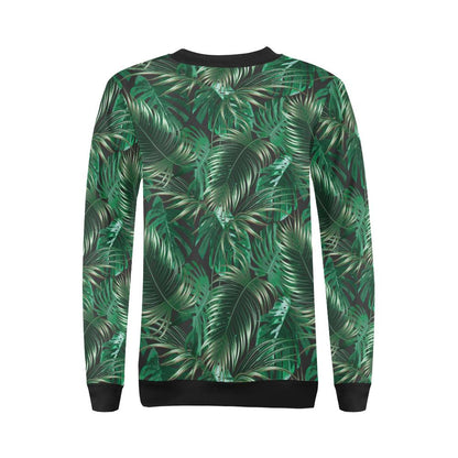 Tropical Flower Pattern Print Design TF012 Women Long Sleeve Sweatshirt-JorJune