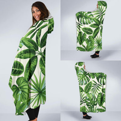 Tropical Flower Pattern Print Design TF013 Hooded Blanket-JORJUNE.COM