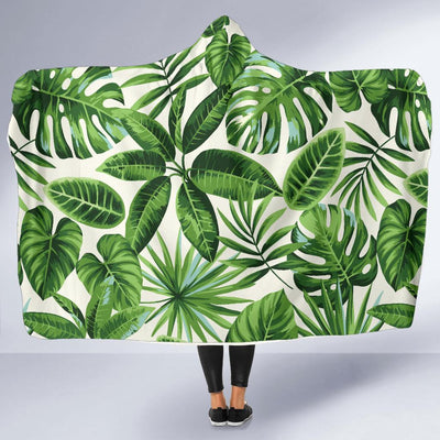 Tropical Flower Pattern Print Design TF013 Hooded Blanket-JORJUNE.COM