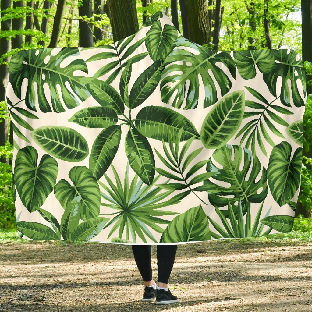 Tropical Flower Pattern Print Design TF013 Hooded Blanket-JORJUNE.COM