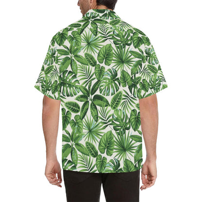 Tropical Flower Pattern Print Design TF013 Men Hawaiian Shirt-JorJune