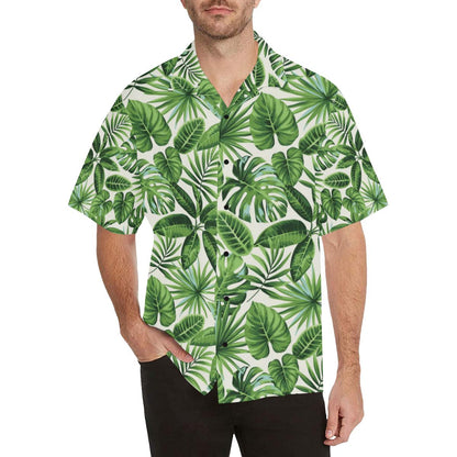Tropical Flower Pattern Print Design TF013 Men Hawaiian Shirt-JorJune