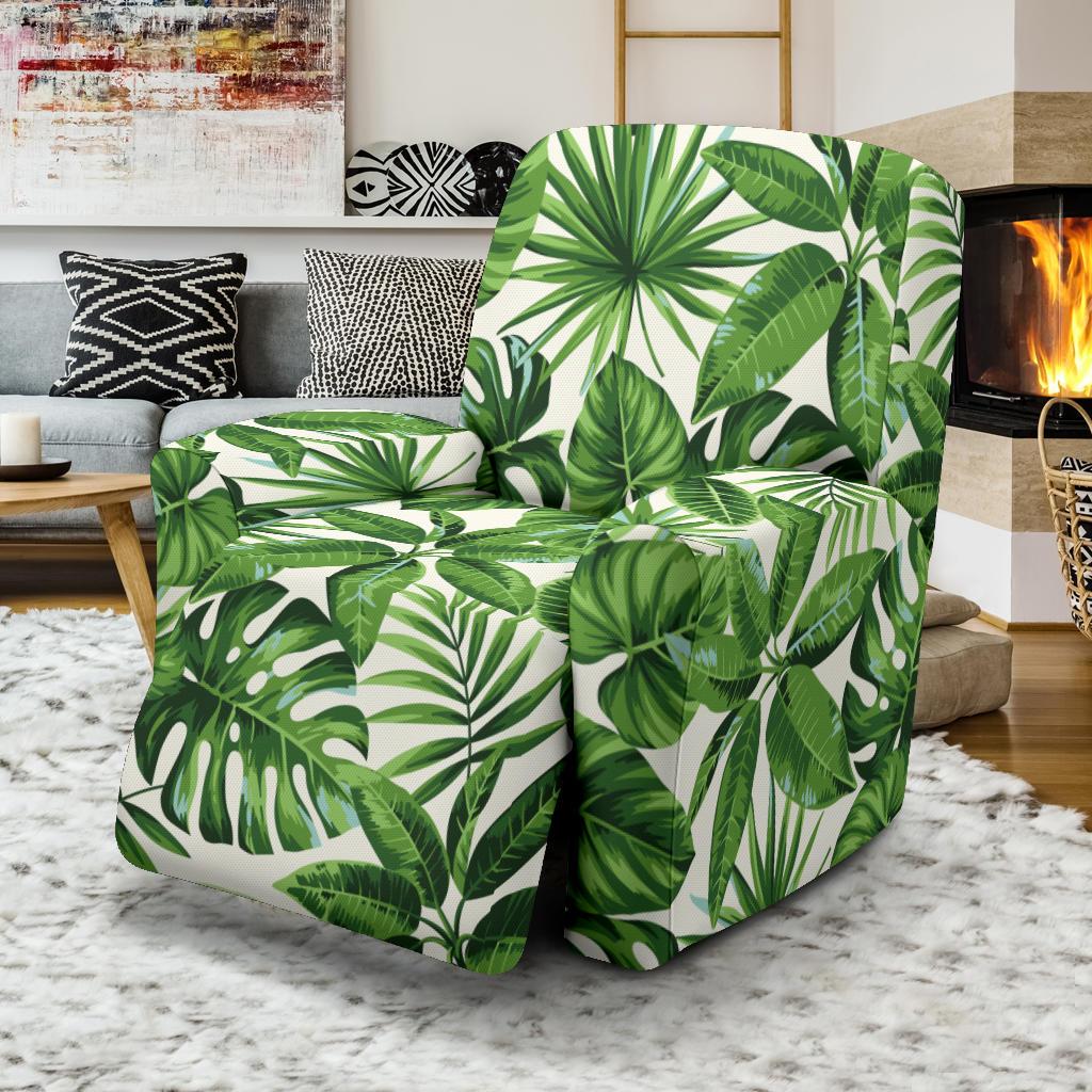 Tropical Flower Pattern Print Design TF013 Recliner Slipcover-JORJUNE.COM