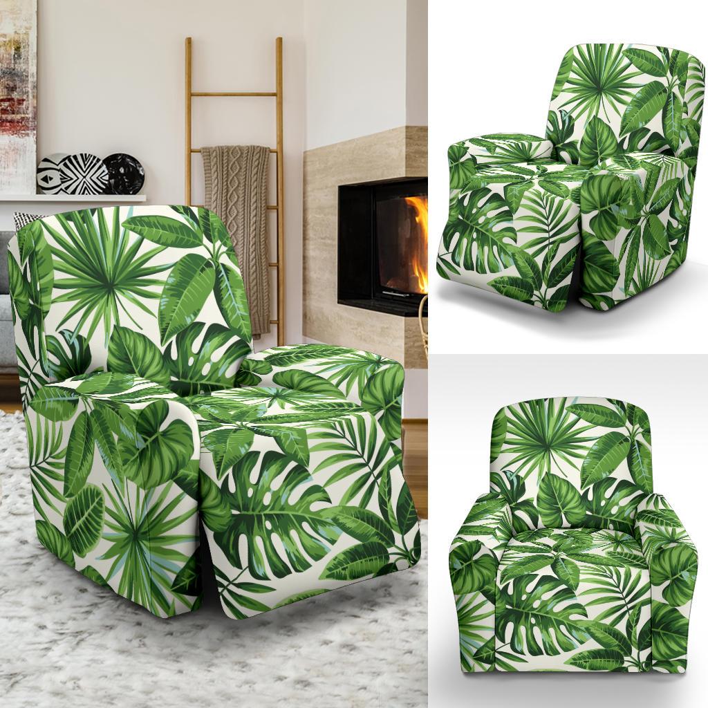 Tropical Flower Pattern Print Design TF013 Recliner Slipcover-JORJUNE.COM