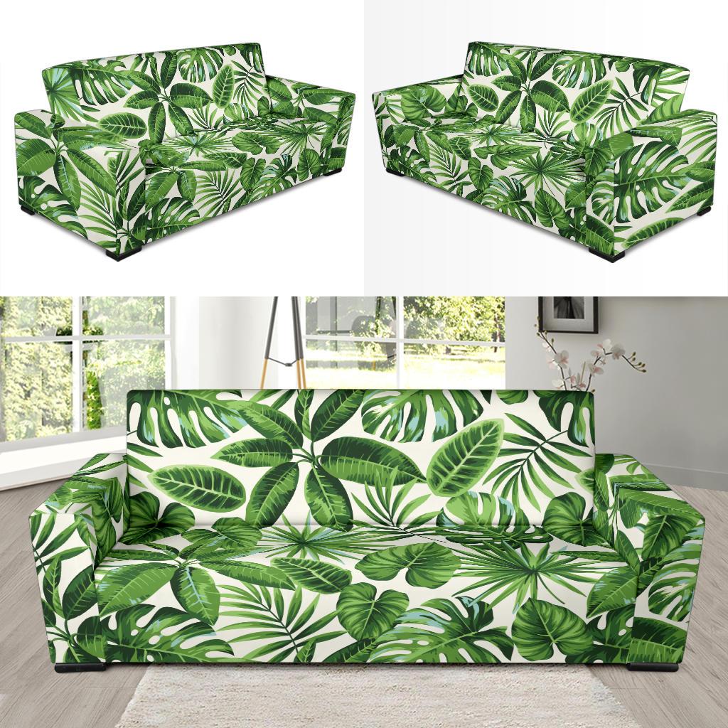 Tropical Flower Pattern Print Design TF013 Sofa Slipcover-JORJUNE.COM