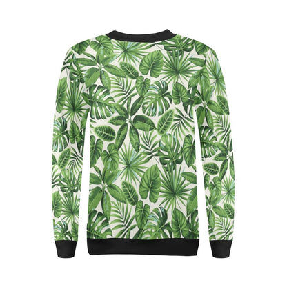 Tropical Flower Pattern Print Design TF013 Women Long Sleeve Sweatshirt-JorJune