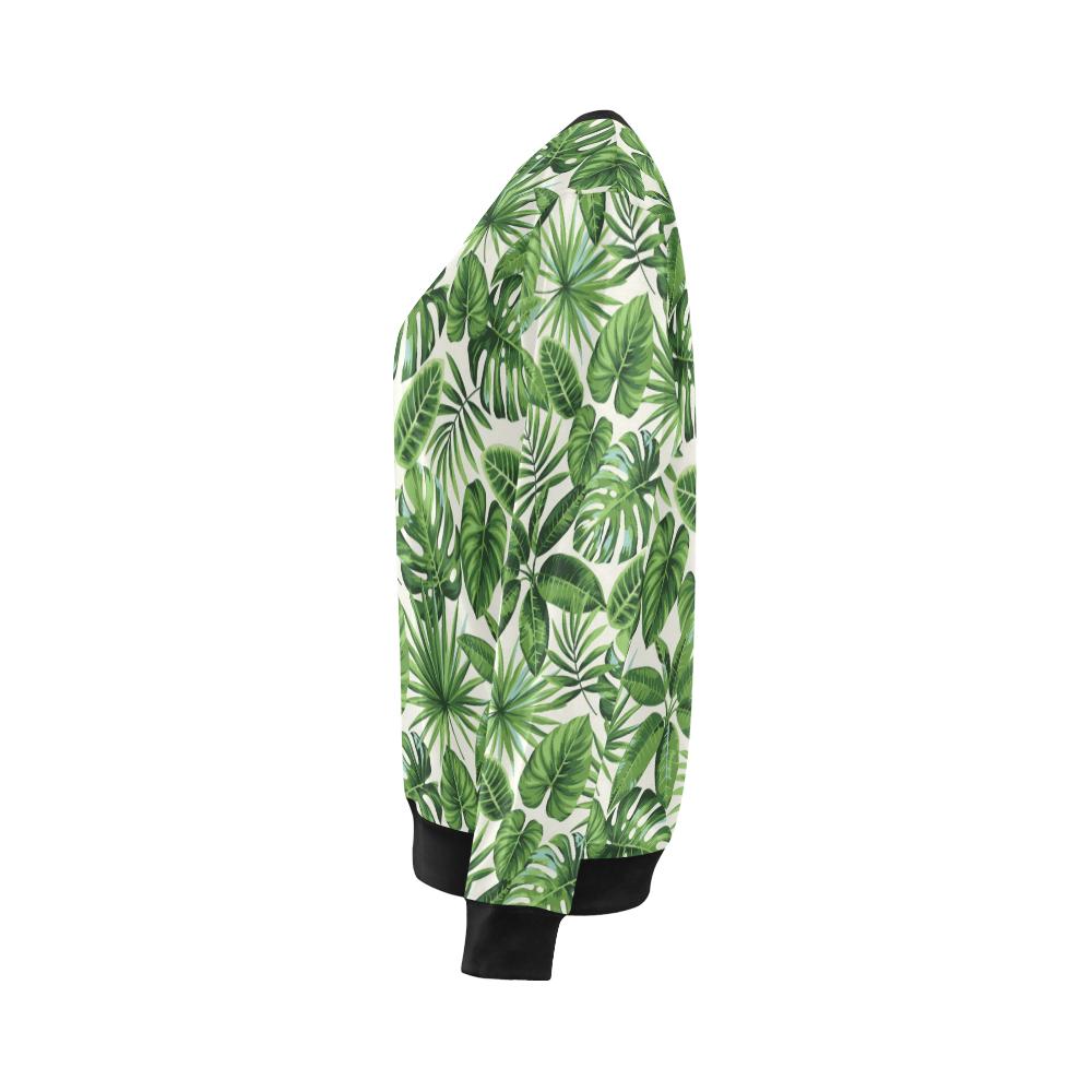 Tropical Flower Pattern Print Design TF013 Women Long Sleeve Sweatshirt-JorJune