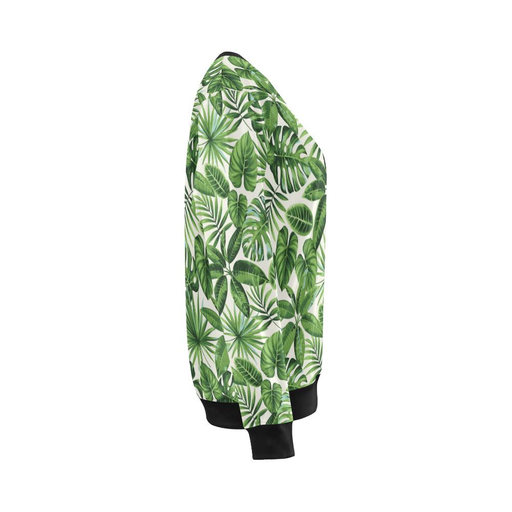 Tropical Flower Pattern Print Design TF013 Women Long Sleeve Sweatshirt-JorJune