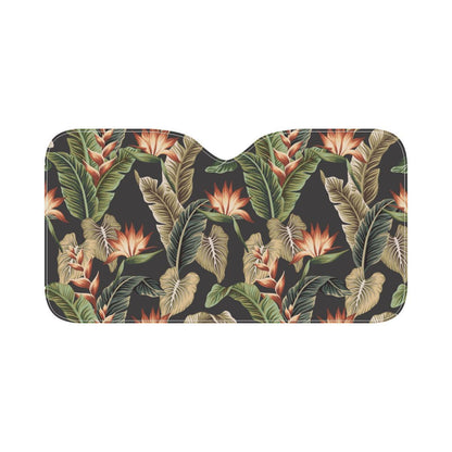 Tropical Flower Pattern Print Design TF014 Car Sun Shade-JorJune
