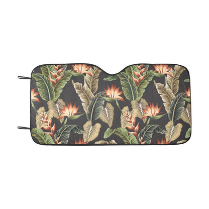 Tropical Flower Pattern Print Design TF014 Car Sun Shade-JorJune