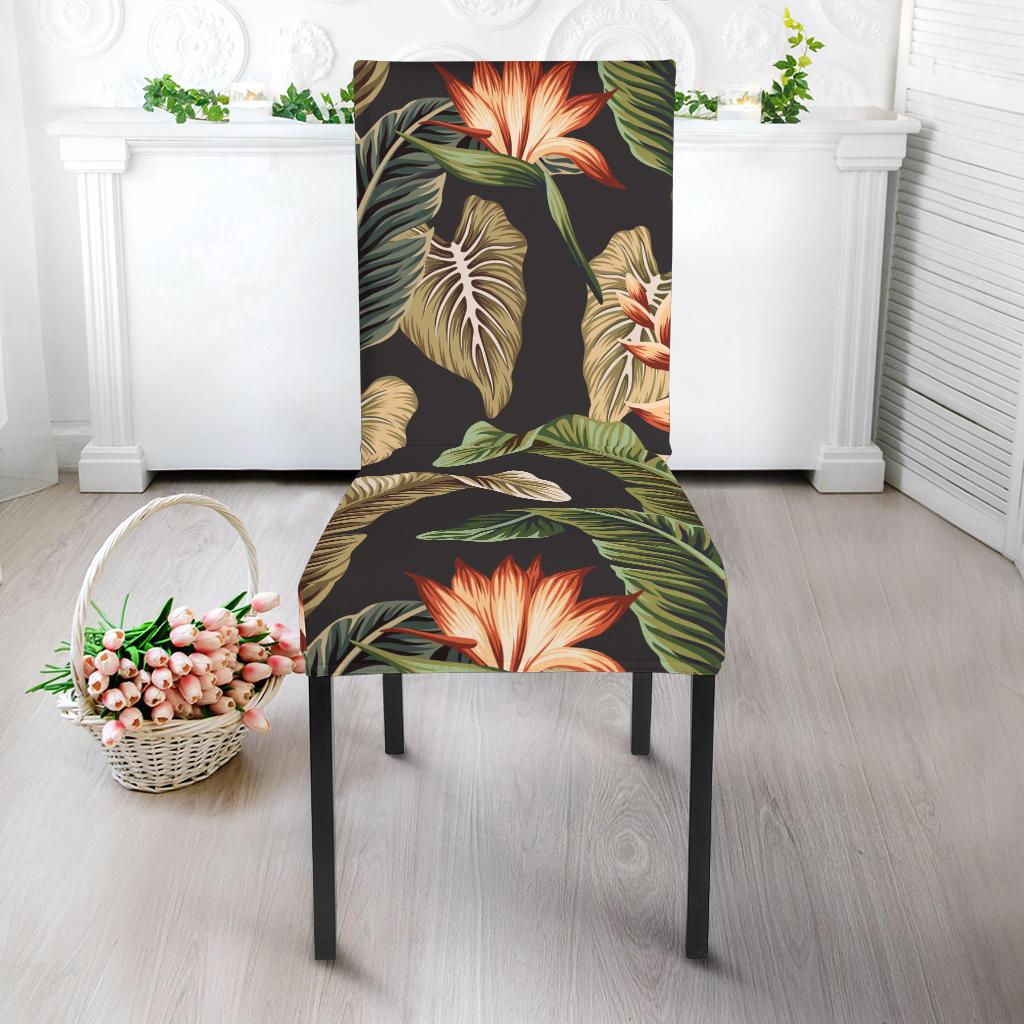 Tropical Flower Pattern Print Design TF014 Dining Chair Slipcover-JORJUNE.COM