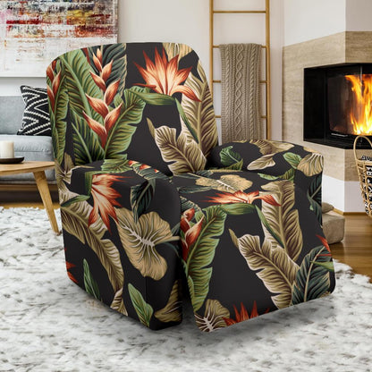 Tropical Flower Pattern Print Design TF014 Recliner Slipcover-JORJUNE.COM