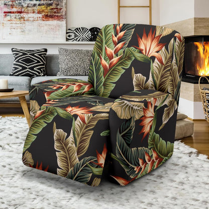 Tropical Flower Pattern Print Design TF014 Recliner Slipcover-JORJUNE.COM