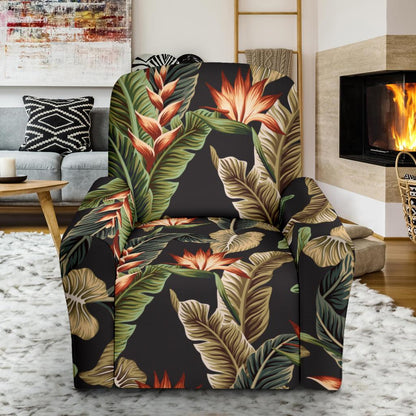 Tropical Flower Pattern Print Design TF014 Recliner Slipcover-JORJUNE.COM